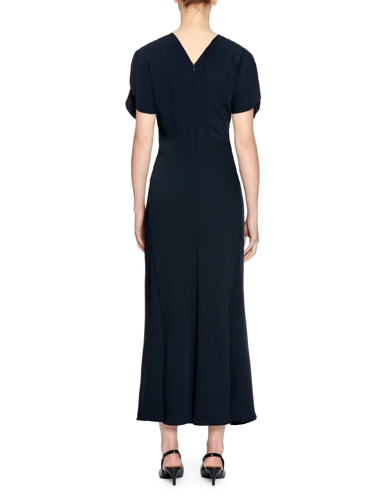 abito motivo arriccio vita blu - blufrida - abito