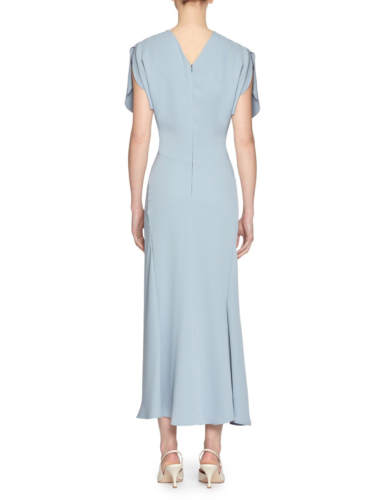 abito motivo arriccio vita polvere - blufrida - abito