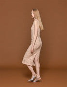 abito pizzo rebrod� cipria - n21 alessandro dell'acqua - abito