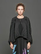 abito plisse nero - Frida SRL