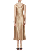 abito raso acetato oro - max mara - abito