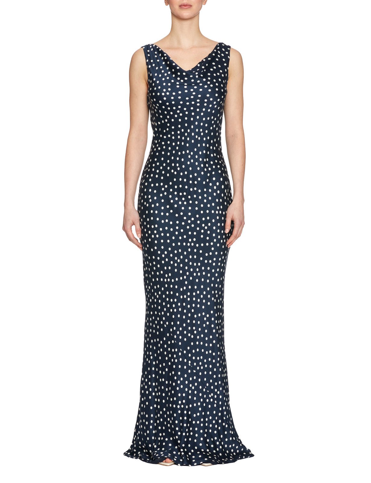 abito raso pois blu navy - blufrida - abito