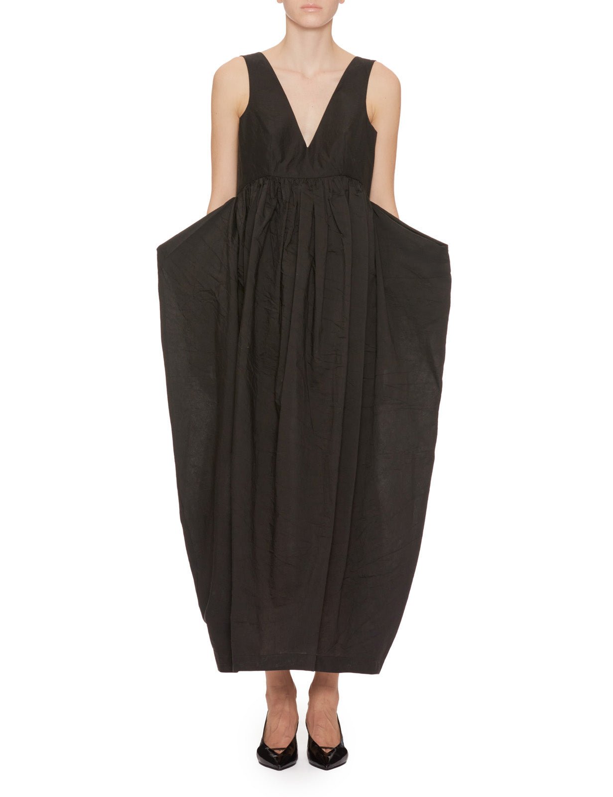 abito senza maniche scollatura black - rohe - abito