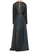 abito seta lungo paisley fantasia - co.go - abito