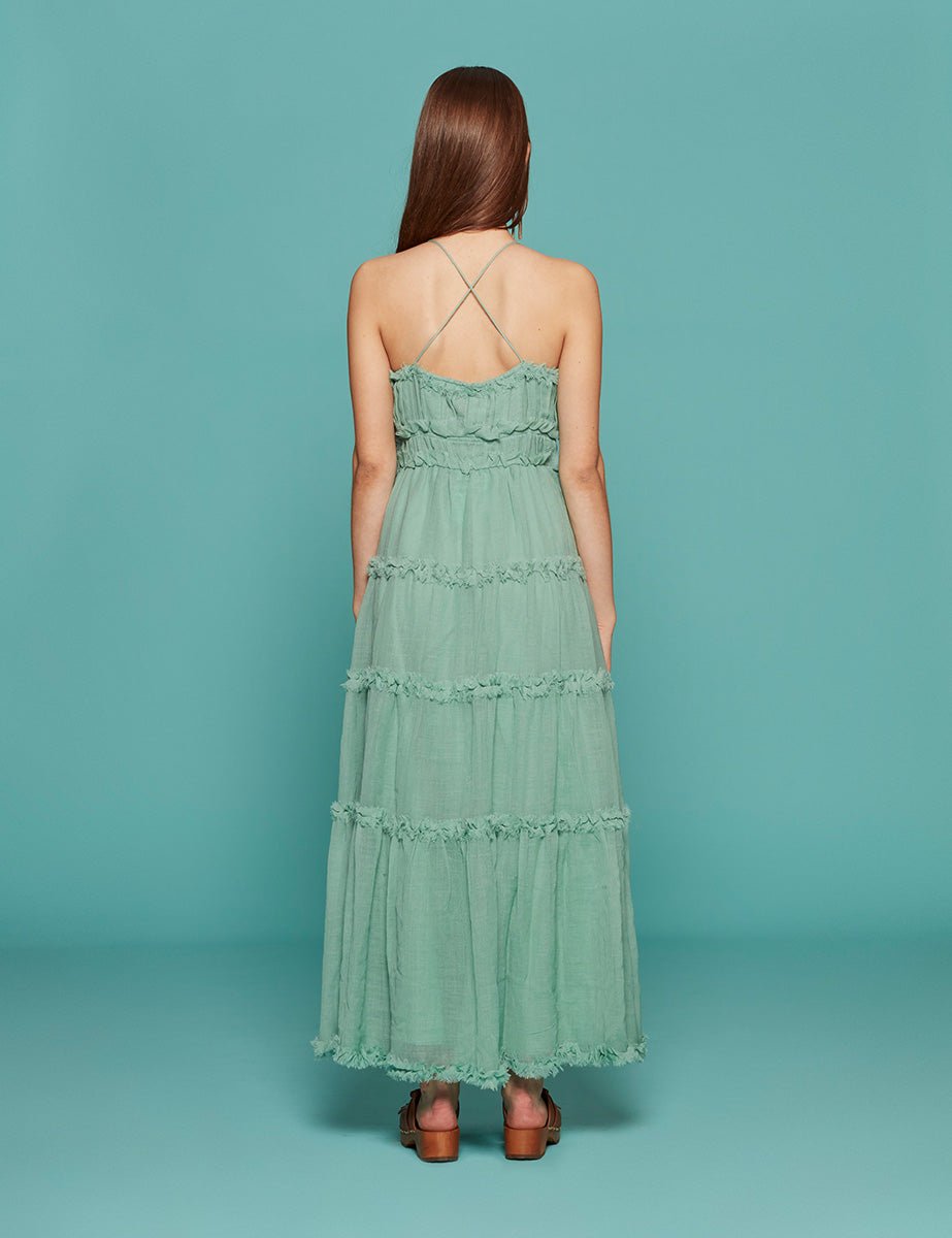 abito shyla gown sea glass - ulla johnson - abito