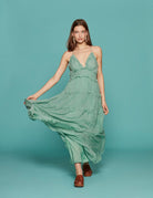 abito shyla gown sea glass - ulla johnson - abito