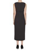 abito smanicato neoprene nero - mm by max mara - abito
