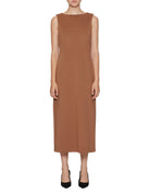 abito smanicato neoprene noce - mm by max mara - abito