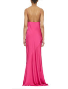 abito spalline raso poli lampone - Frida SRL
