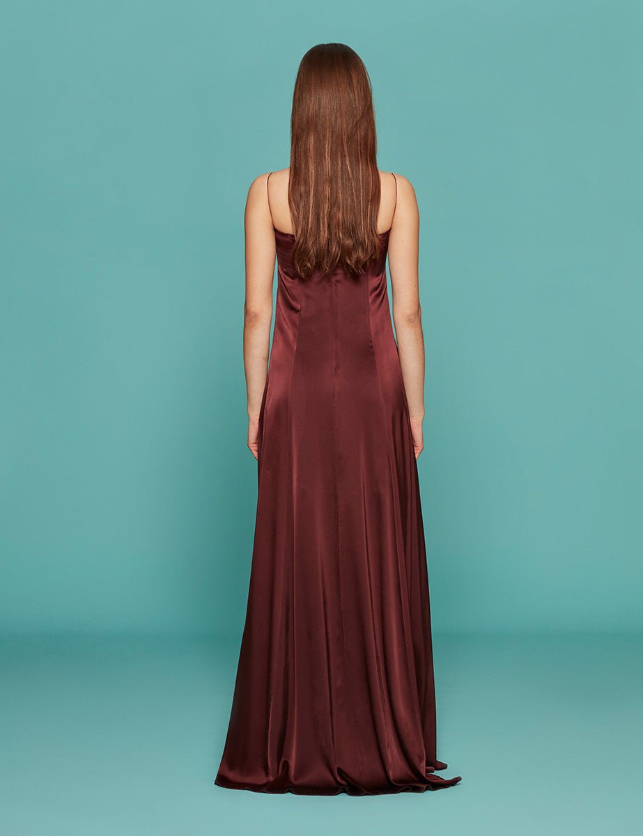 abito stretch silk satin cacao - forte forte - abito