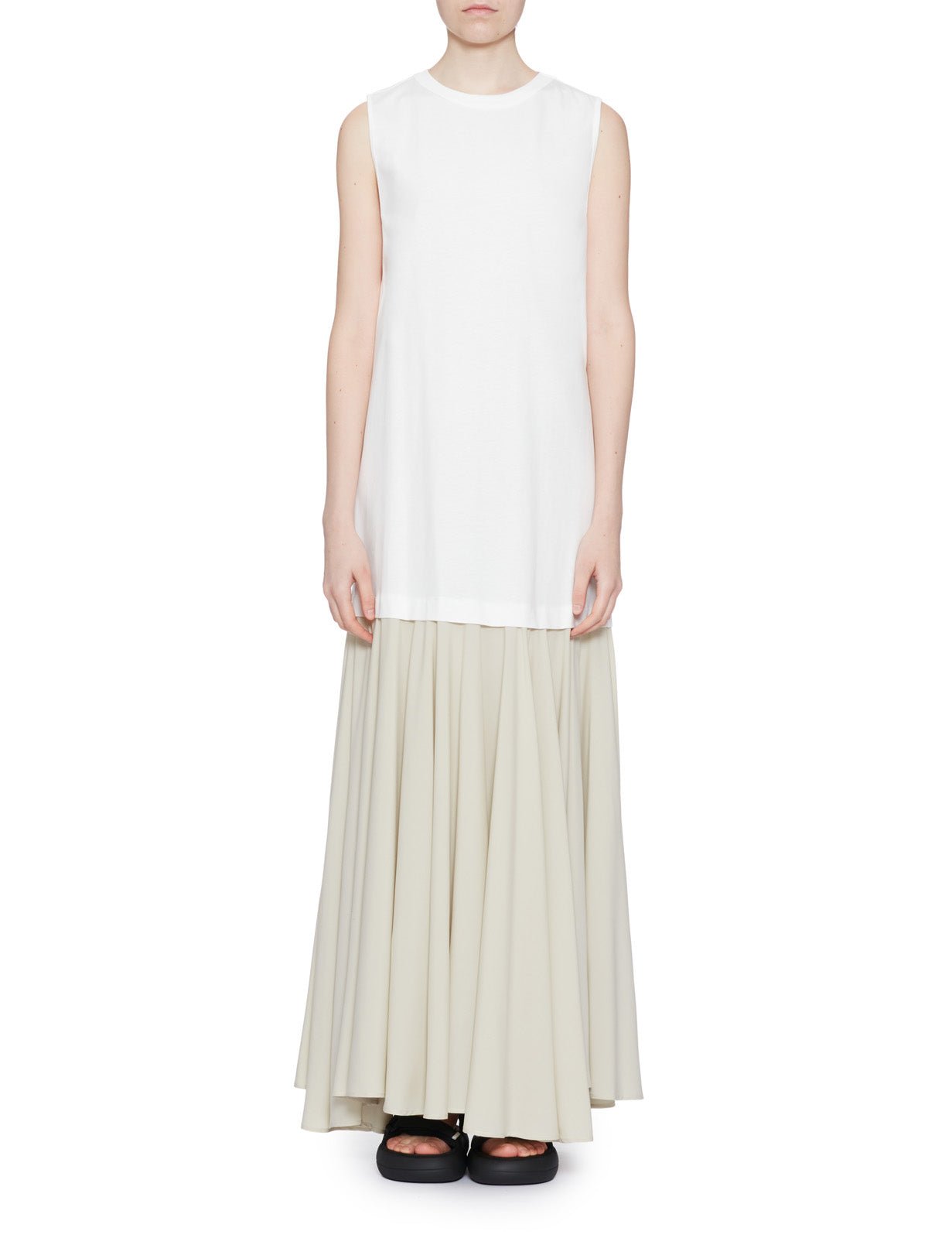 abito t-shirt gonna latte - alysi - abito