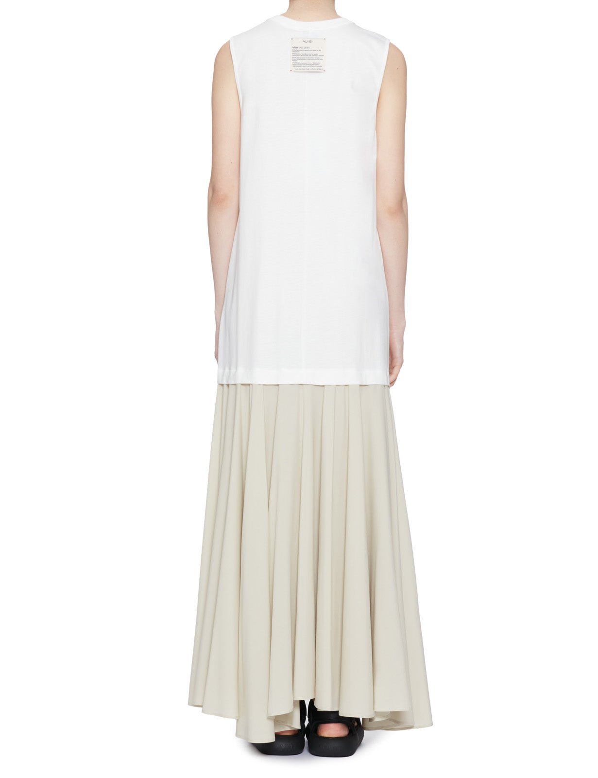 abito t-shirt gonna latte - alysi - abito