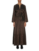 abito taffeta paillettes moro - co.go - abito