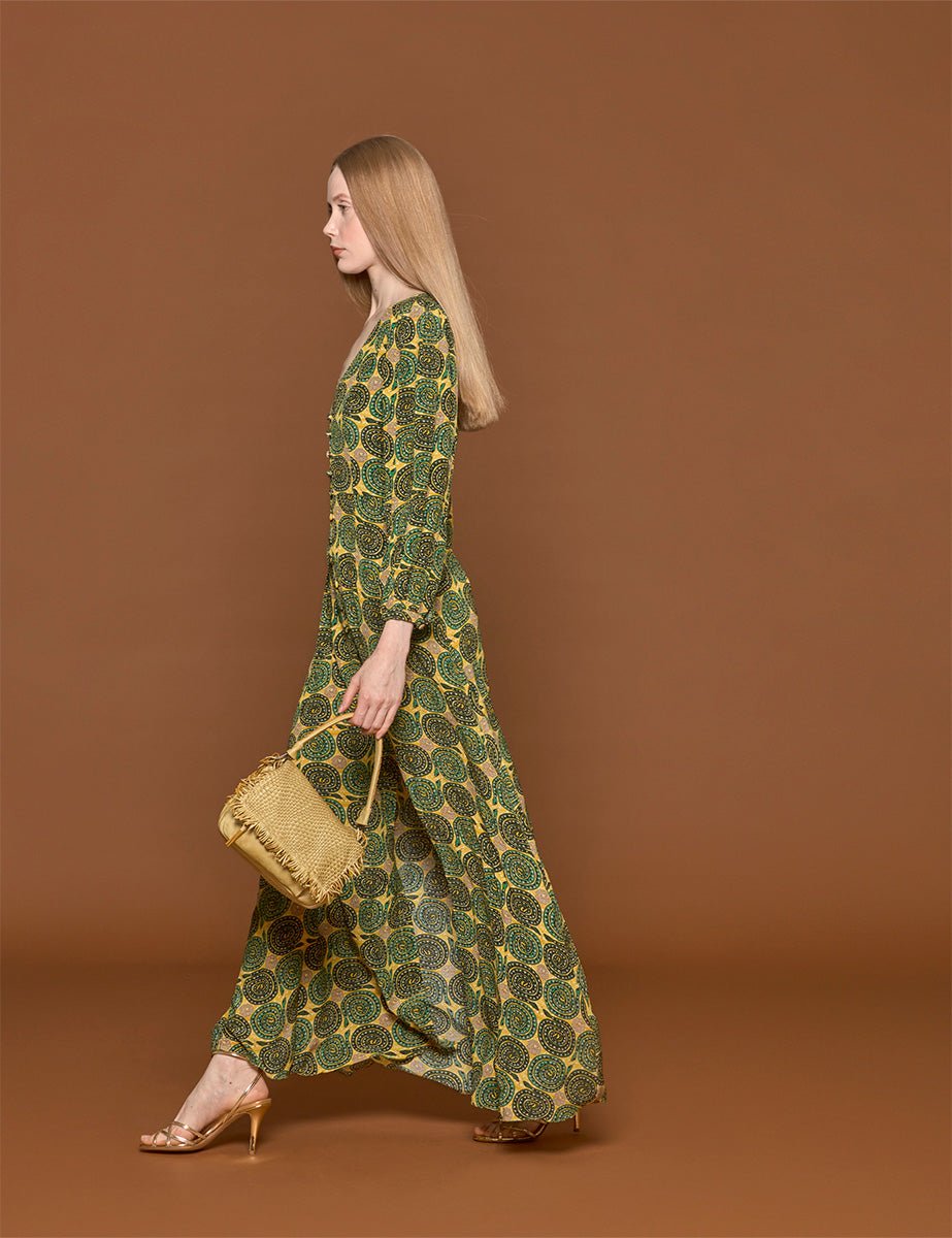 abito tania snake green - muzungu sisters - abito