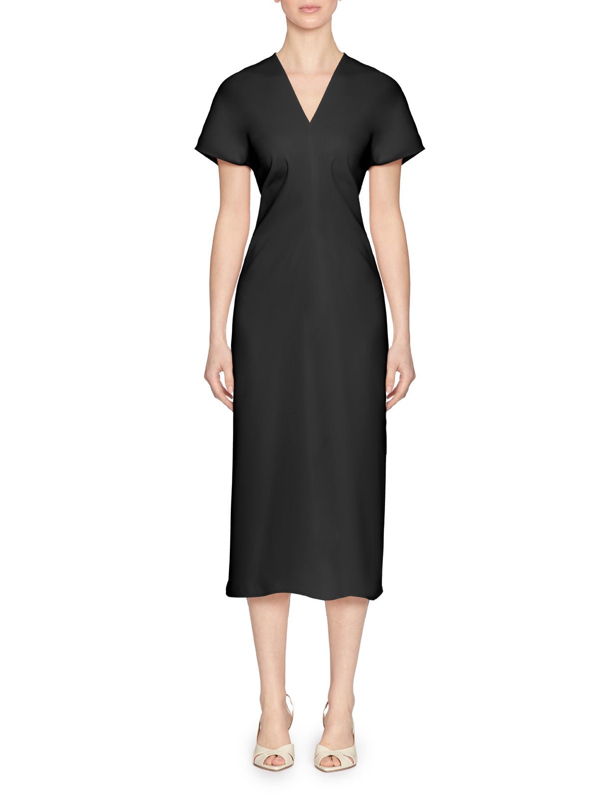 abito tubino cady nero - blufrida - abito