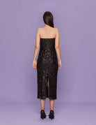 abito tubino paillettes nero - Frida SRL