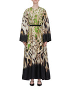 abito tunica green animalier - Frida SRL