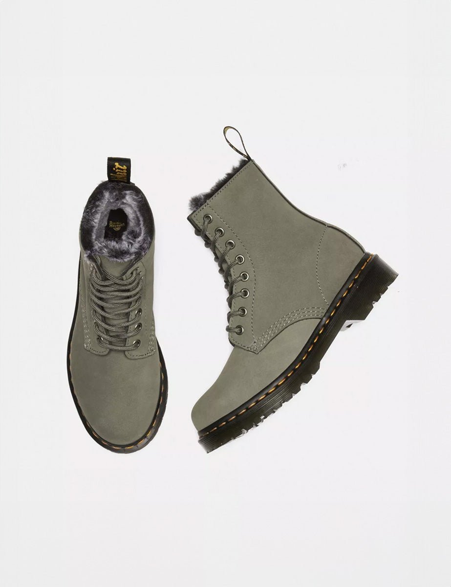 anfibio serena fur nickel grey - dr martens - anfibio