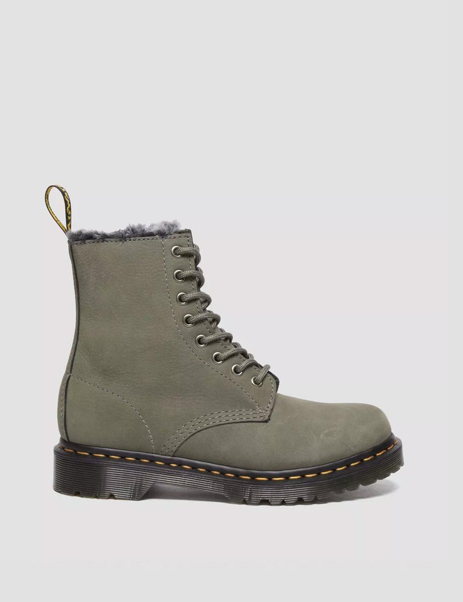 anfibio serena fur nickel grey - dr martens - anfibio