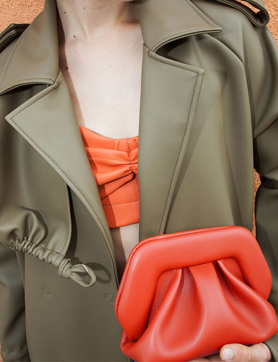 bag gea vegan coral - the moire - clutch