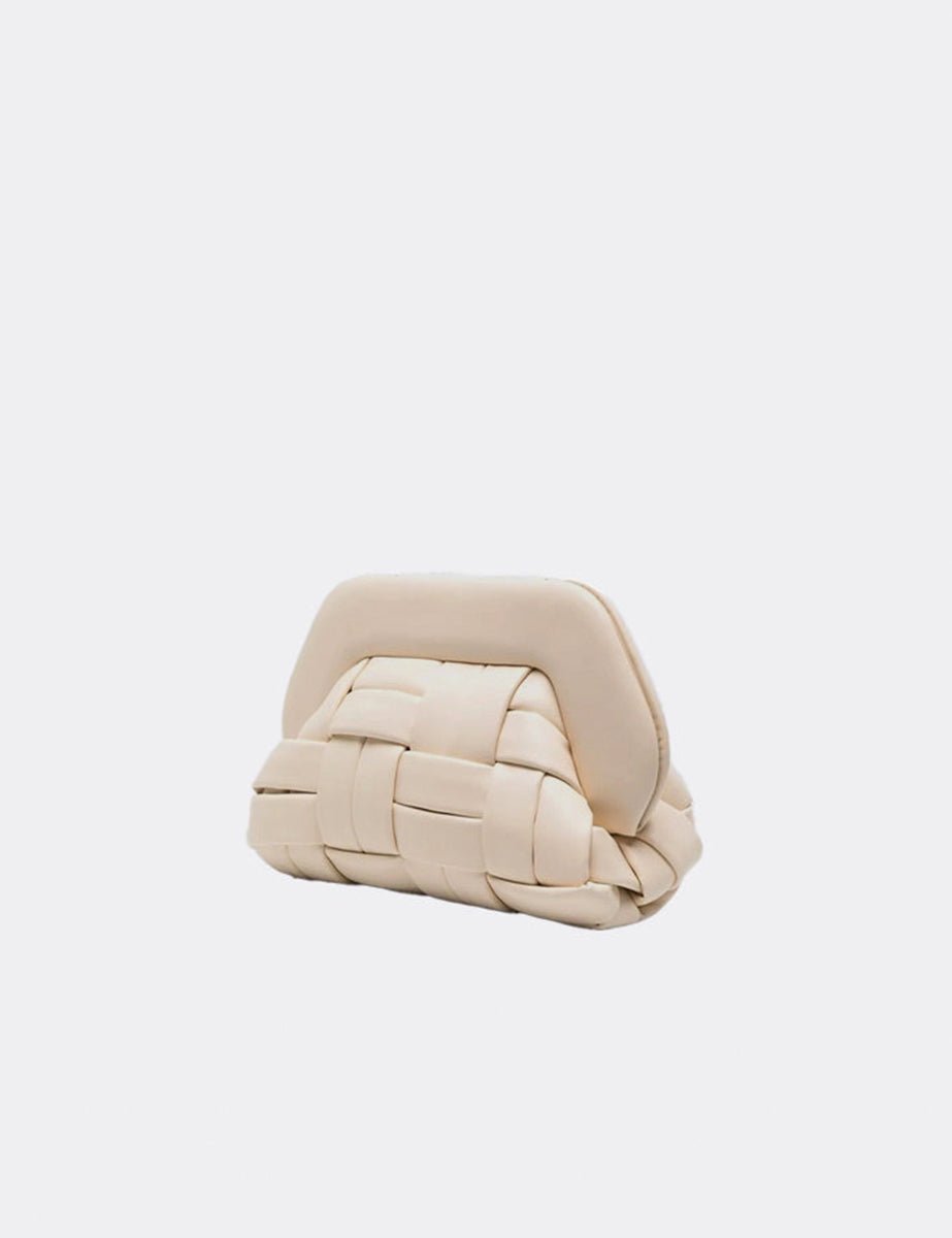 bag tia weaved vegan cashmere - the moire - clutch