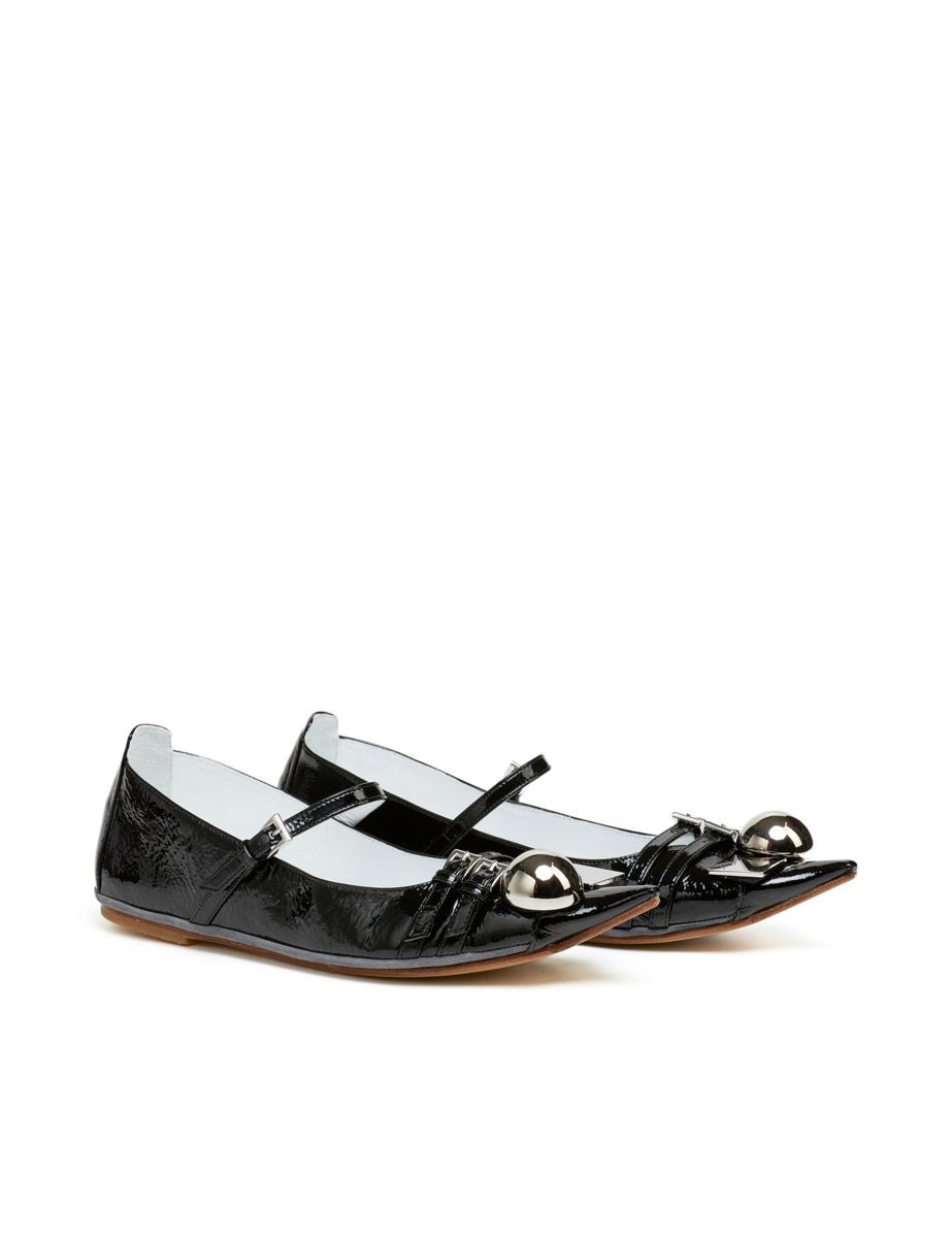 ballerina cinturino naplak nero - dove nuotano gli squali - flat