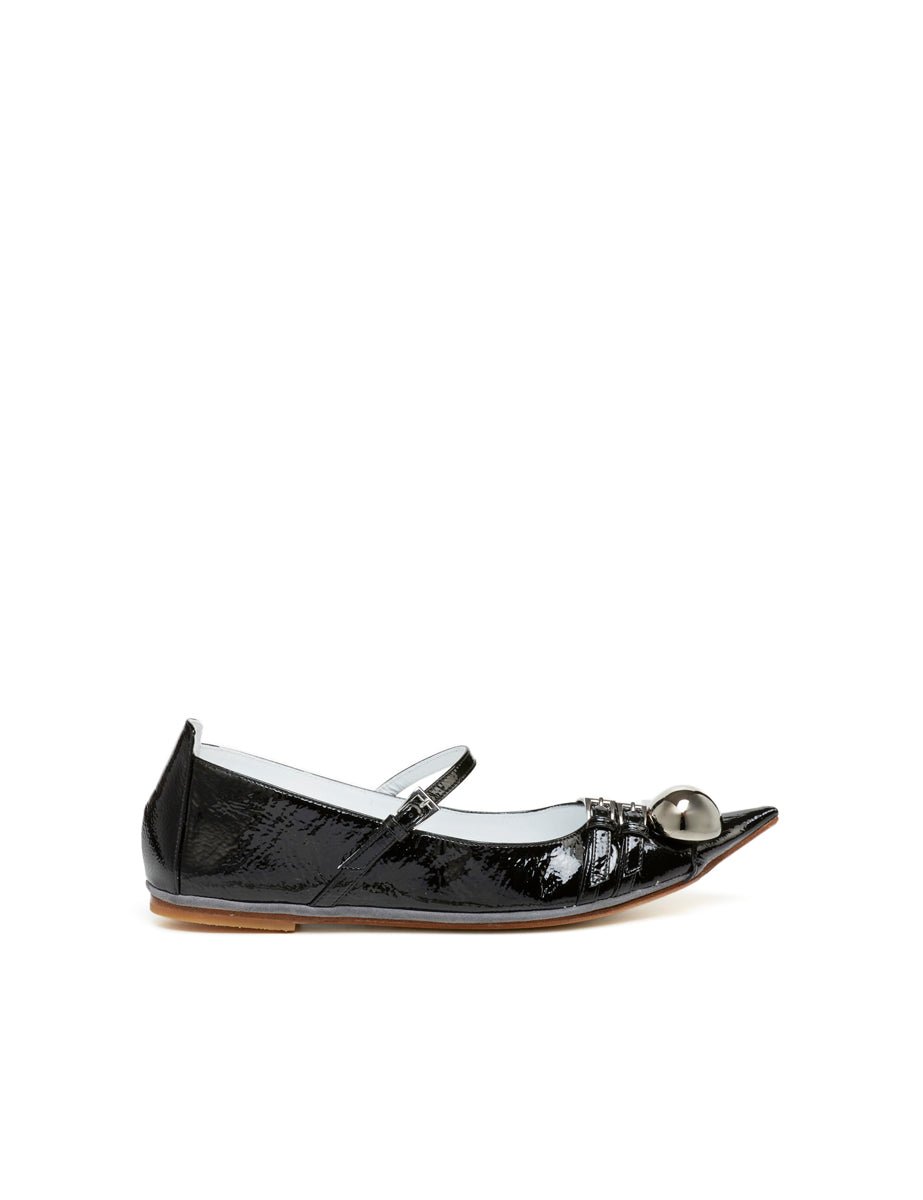 ballerina cinturino naplak nero - dove nuotano gli squali - flat