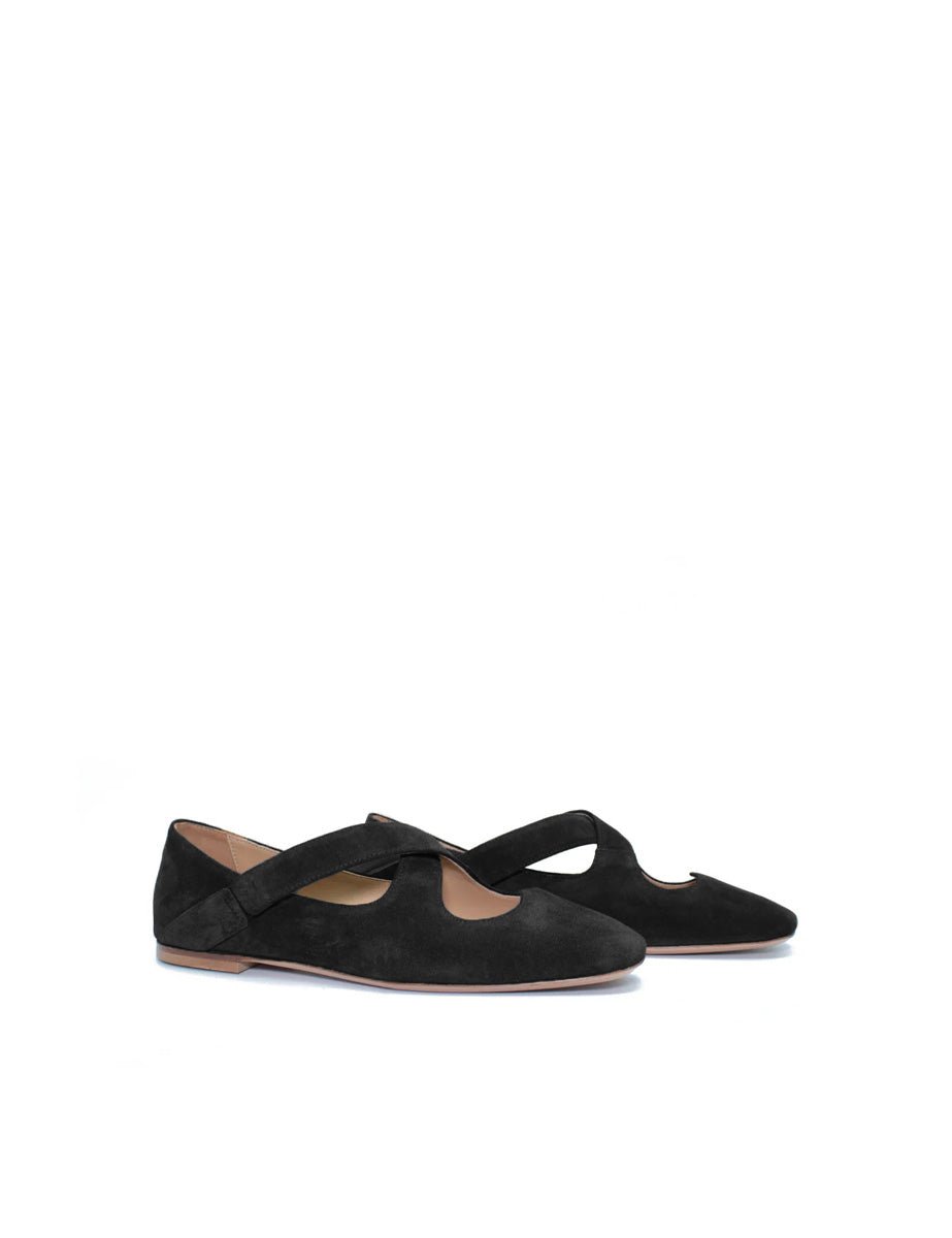 ballerina doppio incrocio nero - Frida SRL
