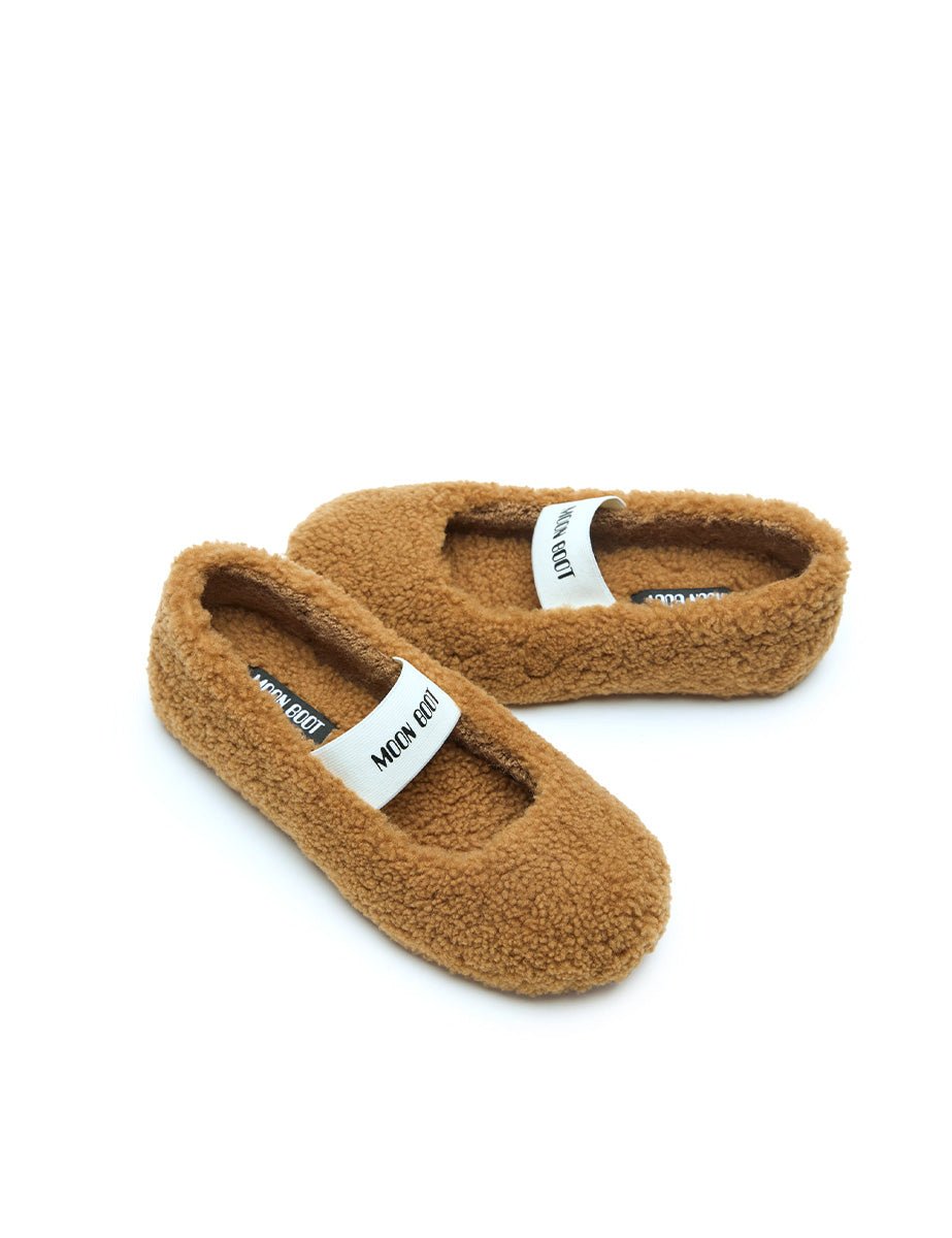 ballerina shearling cognac - moon boot - ballerina