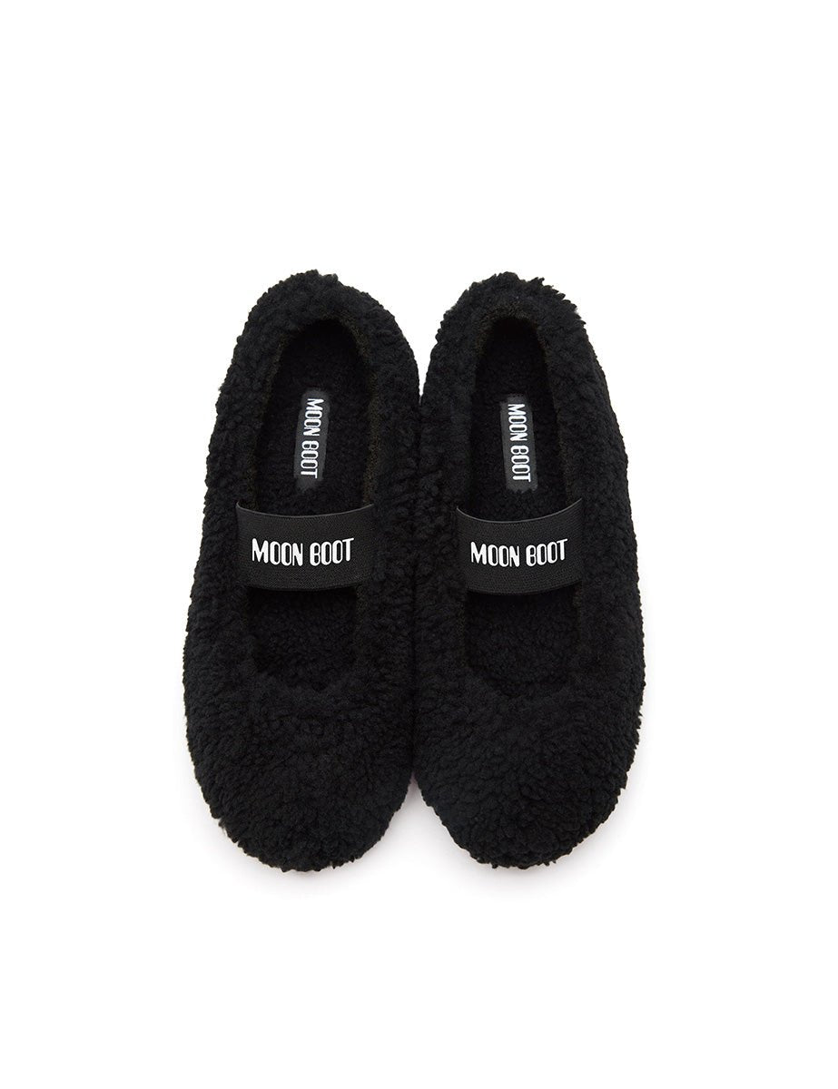ballerina shearling nero - moon boot - ballerina