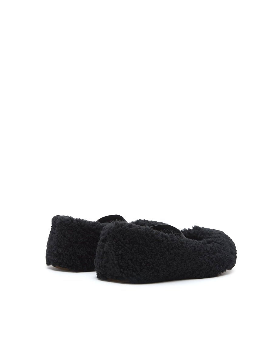 ballerina shearling nero - moon boot - ballerina