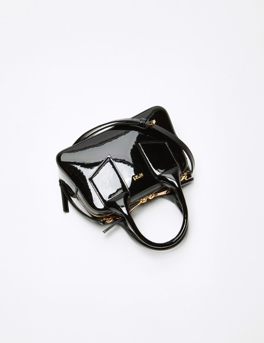 bauletto mini ecovernice nero - n21 alessandro dell'acqua - shopper