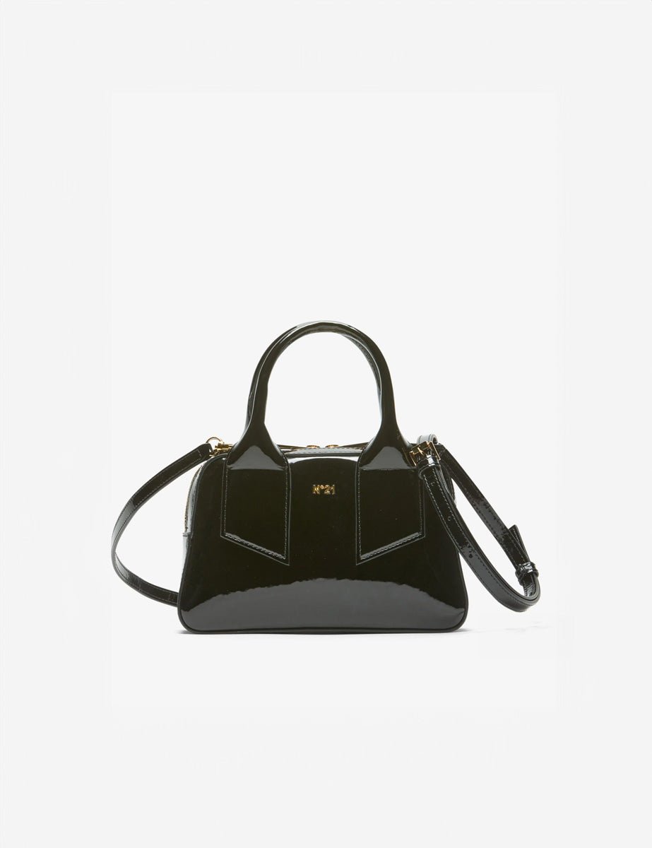 bauletto mini ecovernice nero - n21 alessandro dell'acqua - shopper