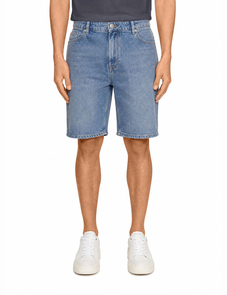 bermuda alex summer light blue denim - selected - bermuda