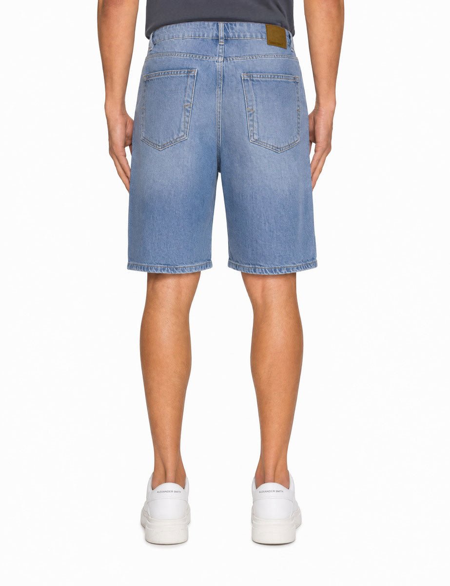 bermuda alex summer light blue denim - selected - bermuda