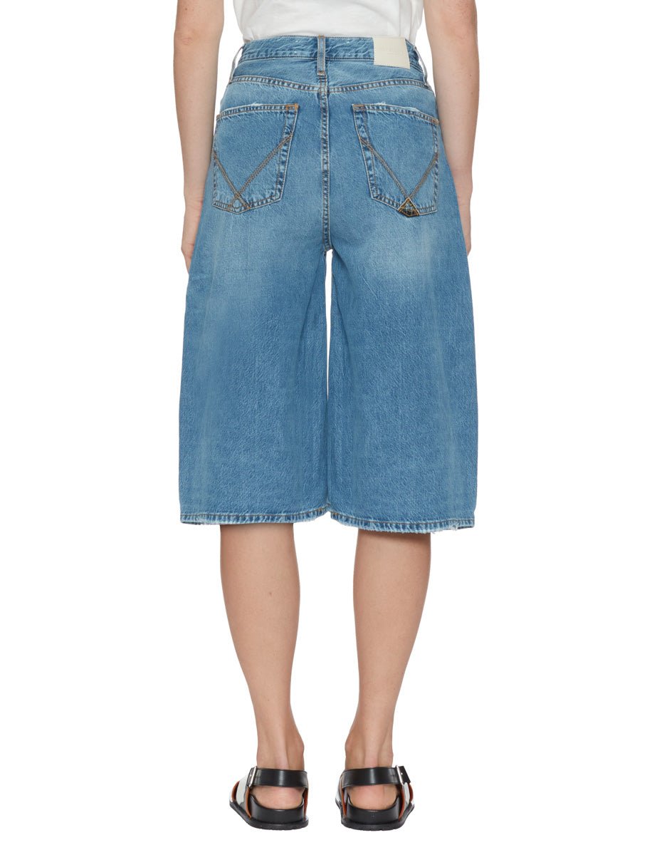 bermuda denim tencel blu ocean - roy rogers - bermuda