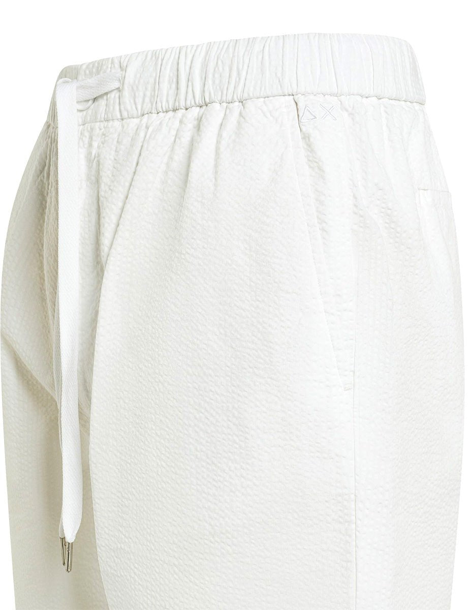 bermuda seersucker coulisse bianco - sun68 - bermuda