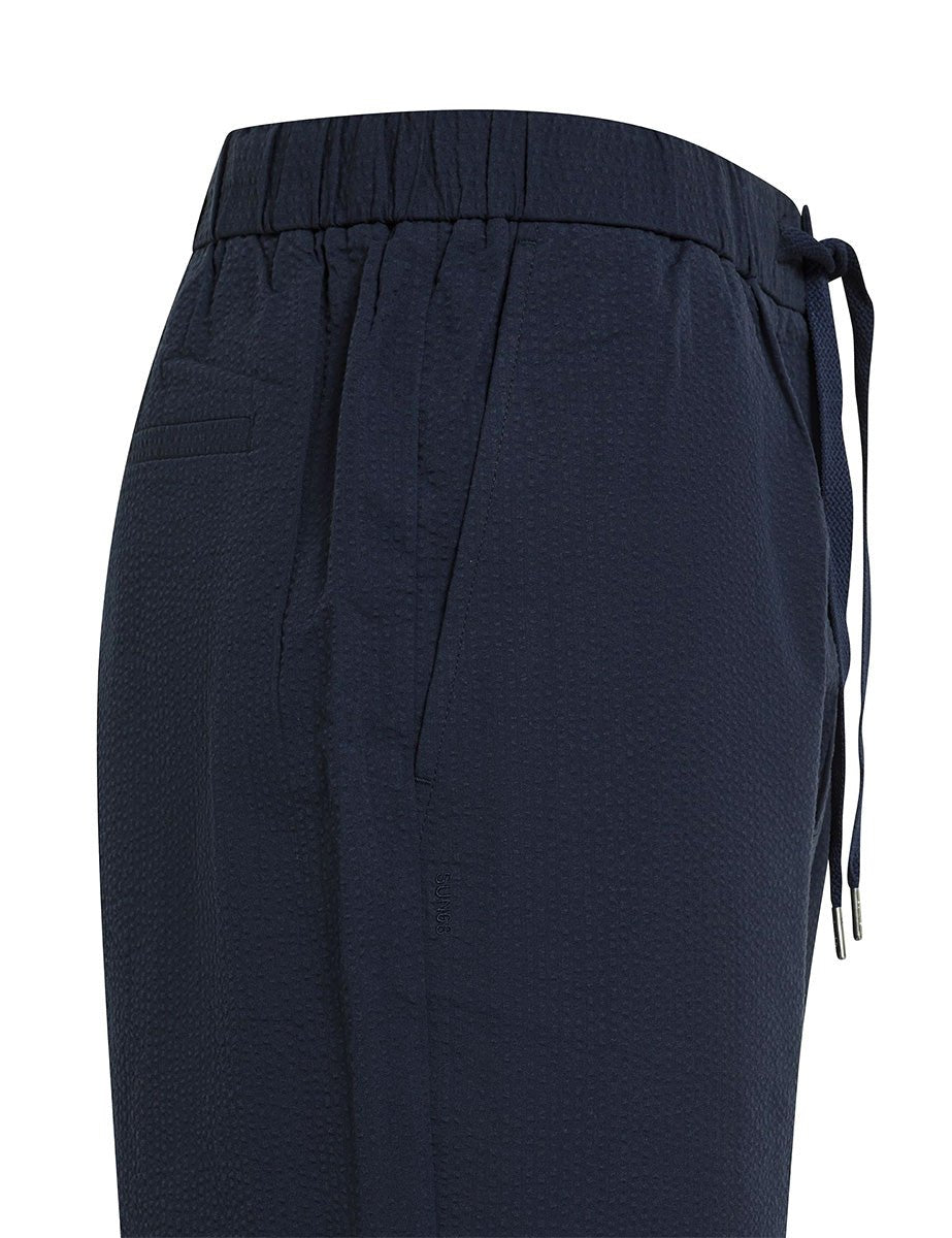 bermuda seersucker coulisse blu navy - sun68 - bermuda