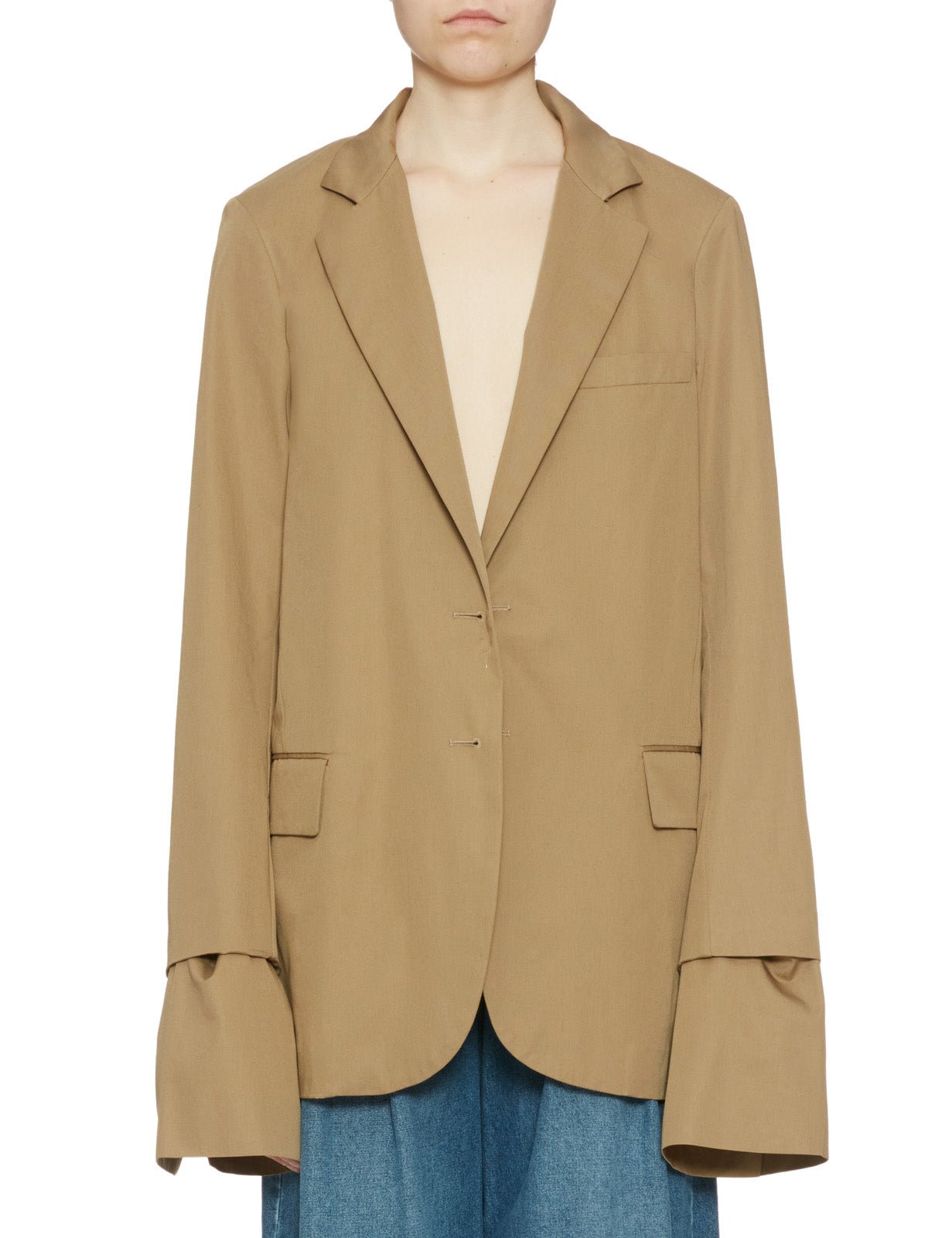 blazer birkin over cotone cammello - jejia - blazer