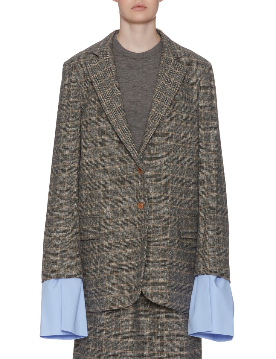 blazer birkin principe di galles grigio - jejia - blazer