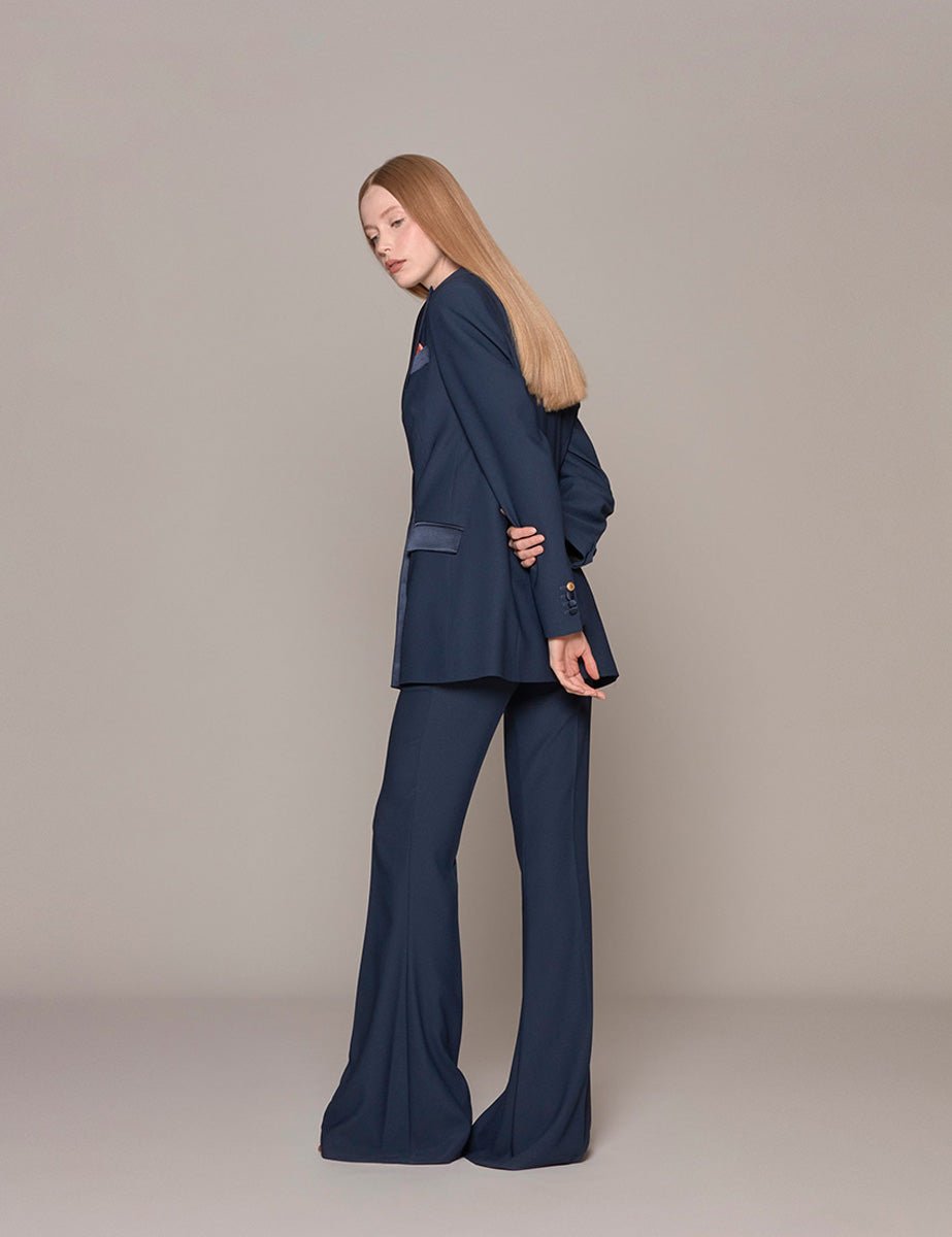 blazer classico doppiopetto revere navy - hebe studio - blazer