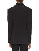 blazer doppio petto nero - blufrida - blazer