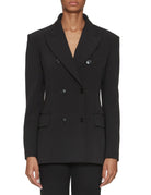 blazer doppio petto nero - blufrida - blazer