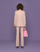 blazer doppio petto punto milano panna - blufrida - blazer