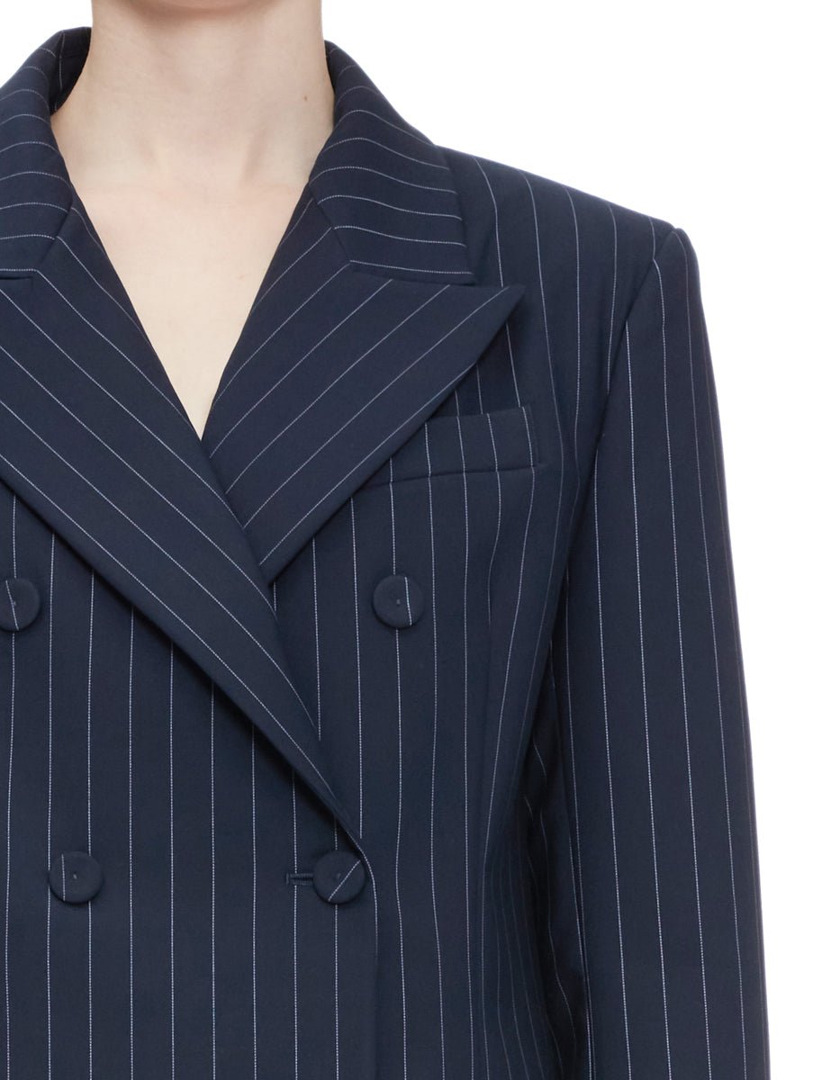 blazer doppiopetto blu stripes - vivetta - blazer