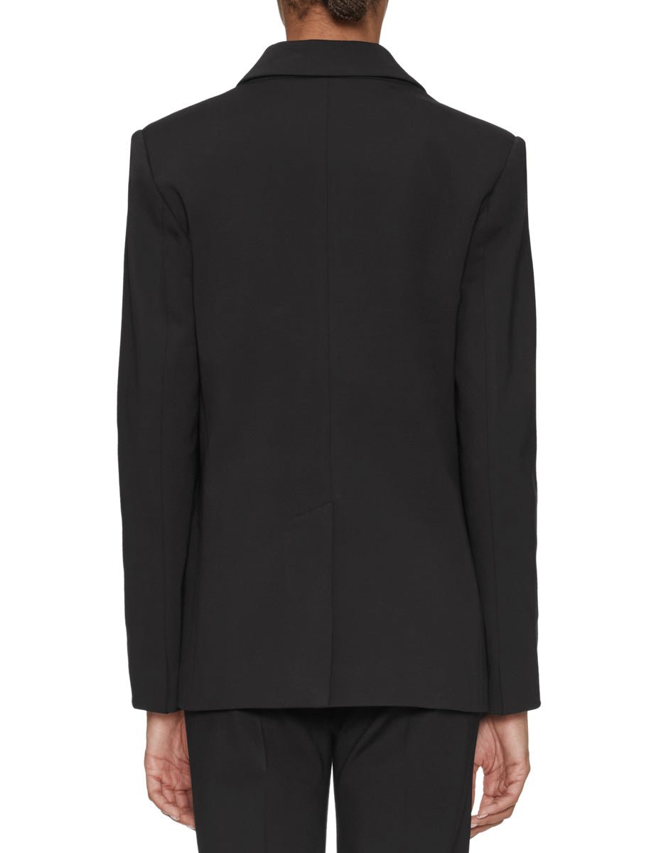 blazer doppiopetto revere lancia punto milano nero - blufrida - blazer