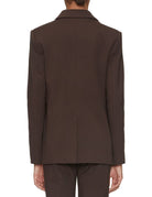 blazer doppiopetto revers lancia punto milano moro - blufrida - blazer