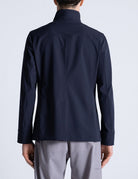 blazer doppiopetto tessuto tecnico blu - Frida SRL