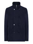 blazer doppiopetto tessuto tecnico blu - Frida SRL