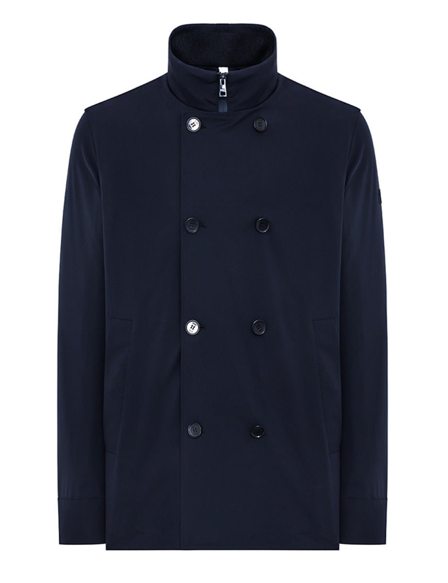 blazer doppiopetto tessuto tecnico blu - Frida SRL